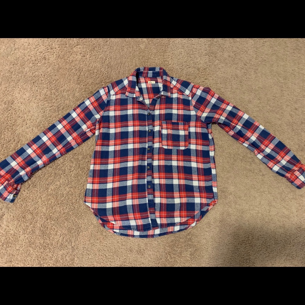 Hollister flannel plaid shirt